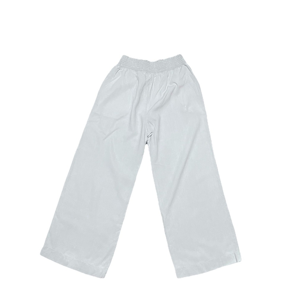 Bella Dahl Women's Smocked‎ Waist Wide Leg Pant Modern Fit  Size L Comfy